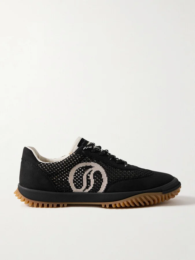 Stella McCartney - S-wave Sport Recycled-mesh And Vegan Suede Sneakers - Black