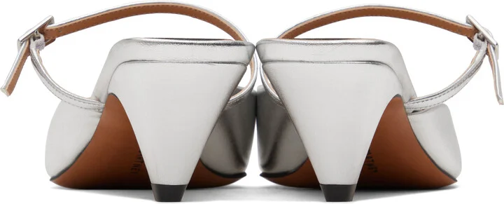 Stella McCartney Silver Stella Spur Kitten Heels - Image 2