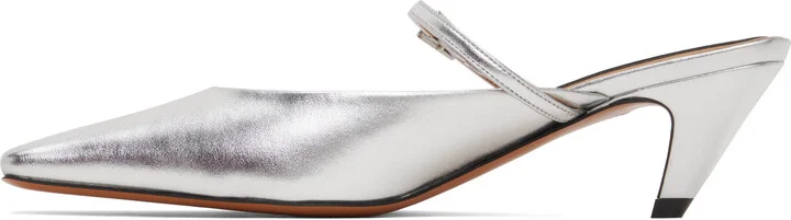 Stella McCartney Silver Stella Spur Kitten Heels - Image 3