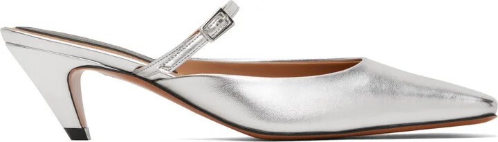 Stella McCartney Silver Stella Spur Kitten Heels