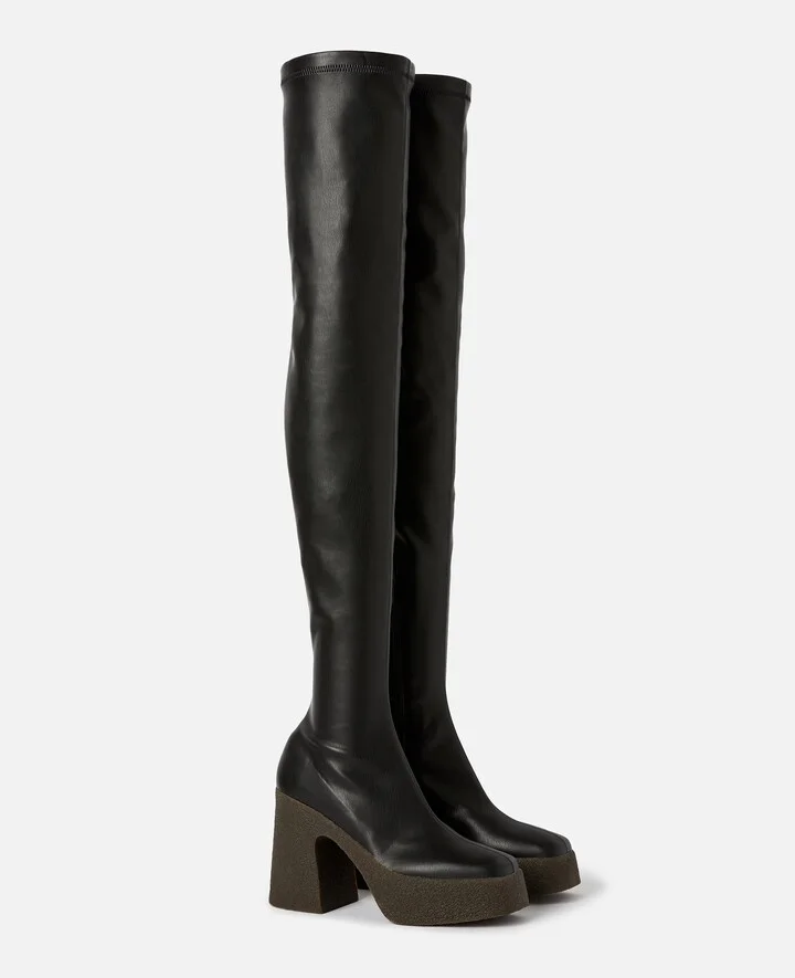 Stella McCartney - Skyla Above-The-Knee Boots, Woman, Black, Size: 35 - Image 2