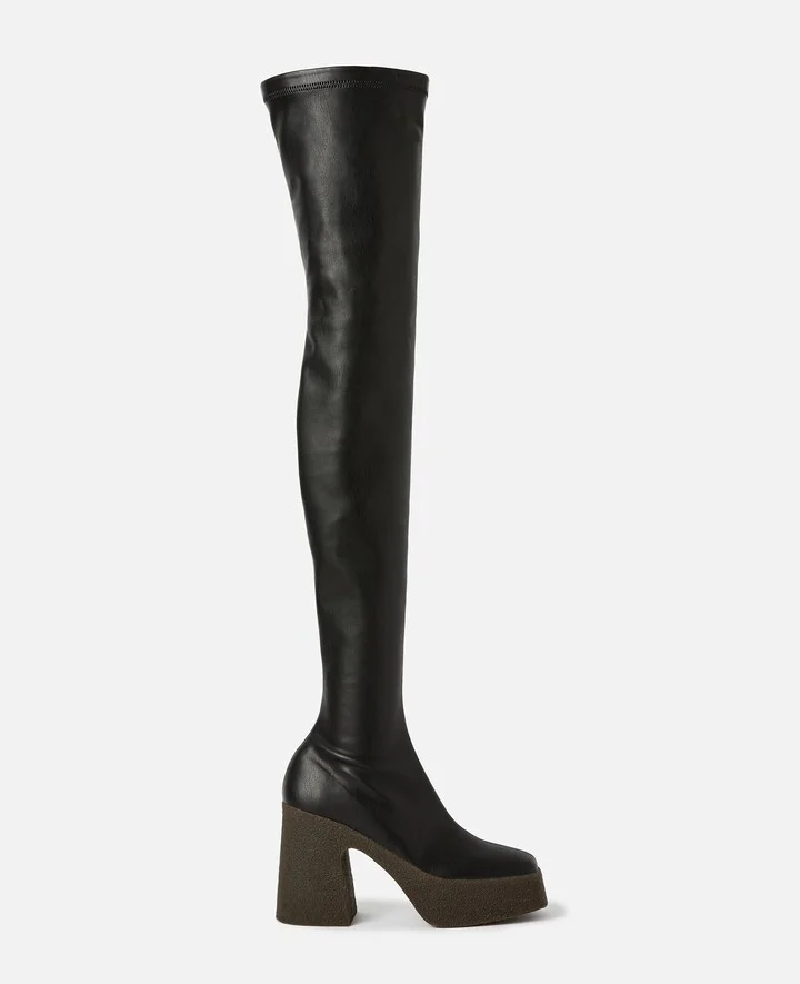 Stella McCartney - Skyla Above-The-Knee Boots, Woman, Black, Size: 35