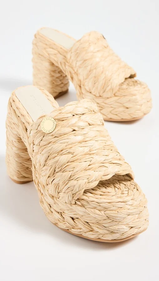 Stella McCartney Skyla Rafia Sandals - Image 3