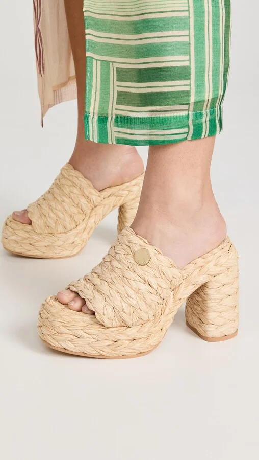 Stella McCartney Skyla Rafia Sandals - Image 4