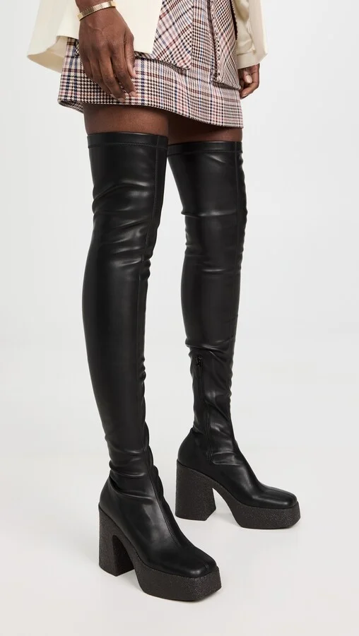 Stella McCartney Skyla Stretch Alter Mat Knee Boots - Image 2