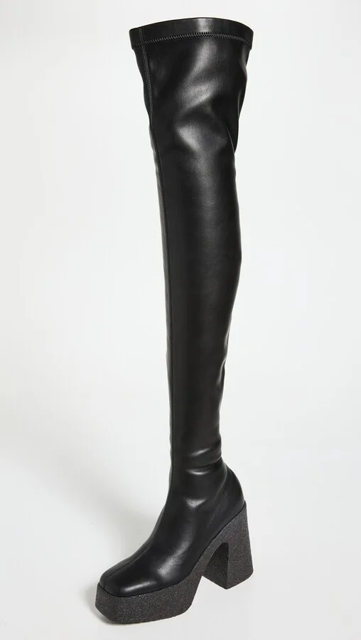 Stella McCartney Skyla Stretch Alter Mat Knee Boots - Image 3