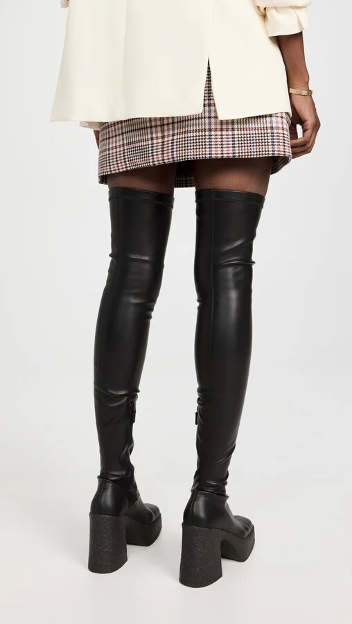 Stella McCartney Skyla Stretch Alter Mat Knee Boots - Image 5