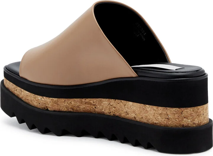 Stella Mccartney Sneak-elyse Faux Leather Flatform Sliders - Image 2