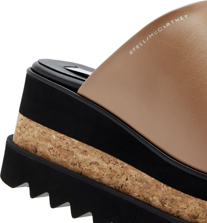 Stella Mccartney Sneak-elyse Faux Leather Flatform Sliders - Image 4