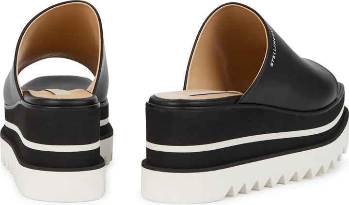 Stella Mccartney Sneak-elyse Faux Leather Flatform Sliders - Image 3