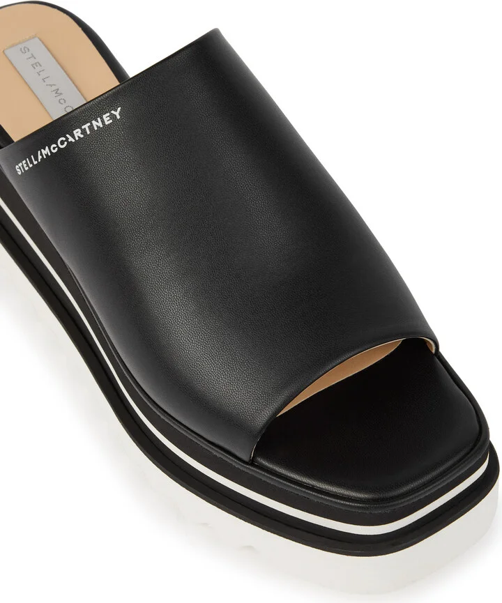 Stella Mccartney Sneak-elyse Faux Leather Flatform Sliders - Image 4