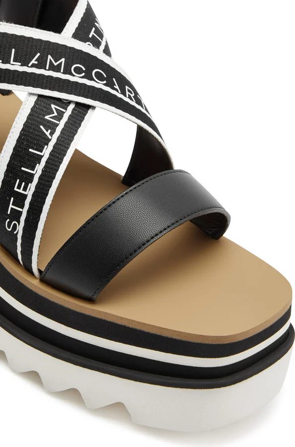 Stella Mccartney Sneak-elyse Faux Leather Platform Sandals - Image 4