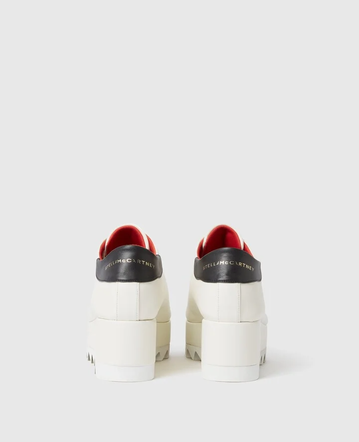 Stella McCartney - Sneak-Elyse Lace-Up Platforms, Woman, Ivory, Size: 34 - Image 3