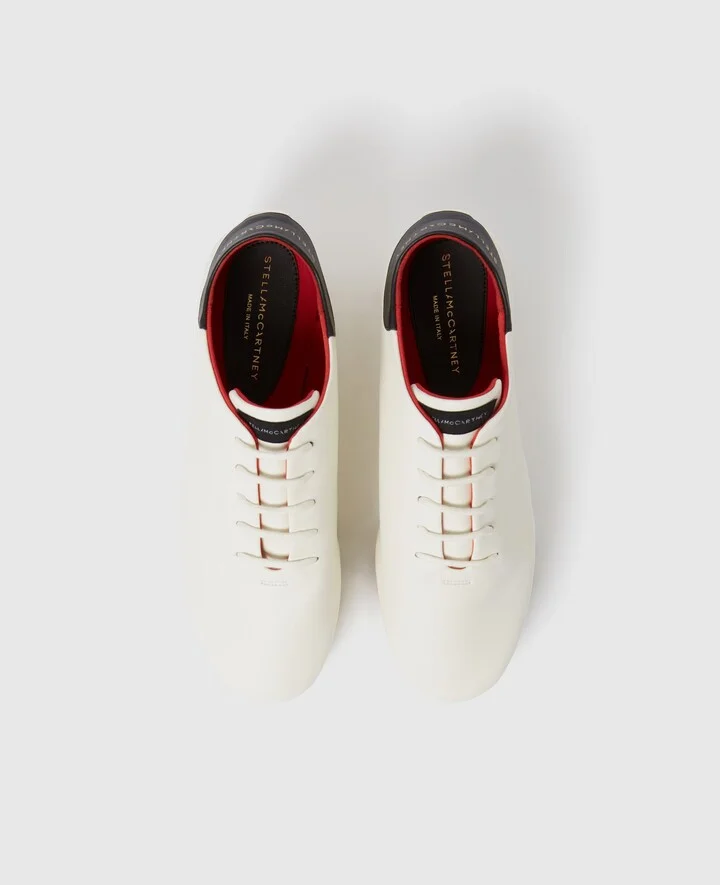 Stella McCartney - Sneak-Elyse Lace-Up Platforms, Woman, Ivory, Size: 34 - Image 4