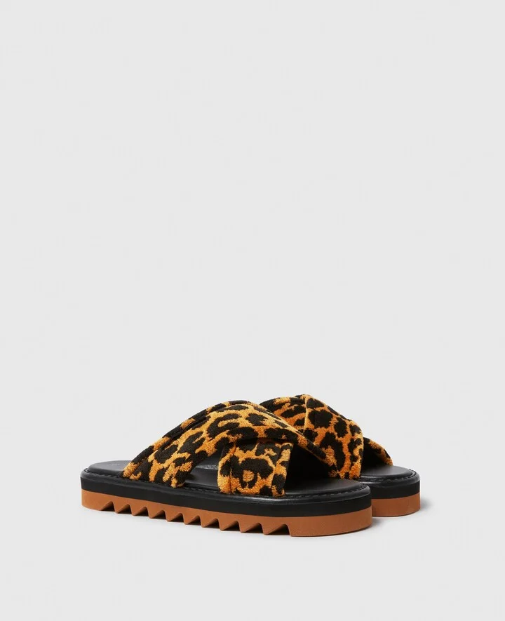 Stella McCartney - Sneak-Elyse Leopard Twisted Sandals, Woman, Leopard print, Size: 35 - Image 2