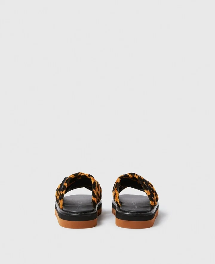 Stella McCartney - Sneak-Elyse Leopard Twisted Sandals, Woman, Leopard print, Size: 35 - Image 3
