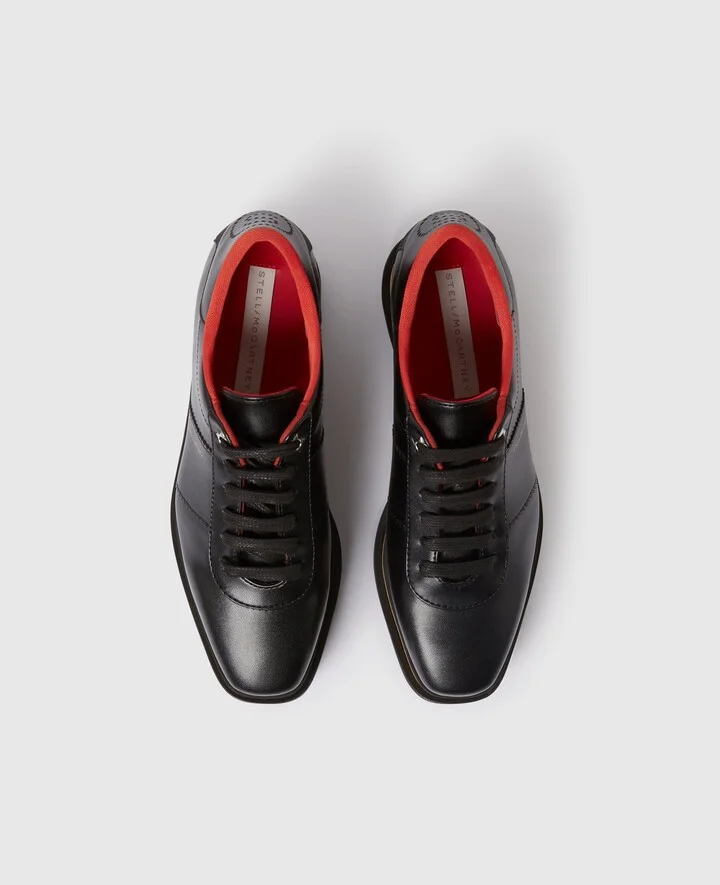 Stella McCartney - Sneak-Elyse Platform Lace-Up Sneakers, Woman, Black, Size: 34 - Image 4