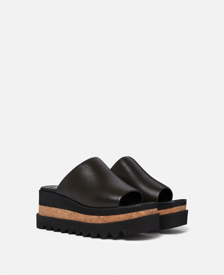 Stella McCartney - Sneak-Elyse Platform Sandals, Woman, Ebony black, Size: 34 - Image 2