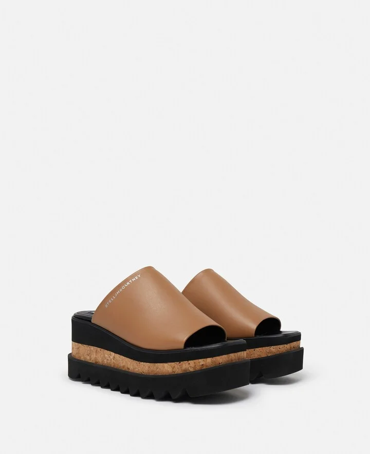 Stella McCartney - Sneak-Elyse Platform Sandals, Woman, Ebony black, Size: 34 - Image 5