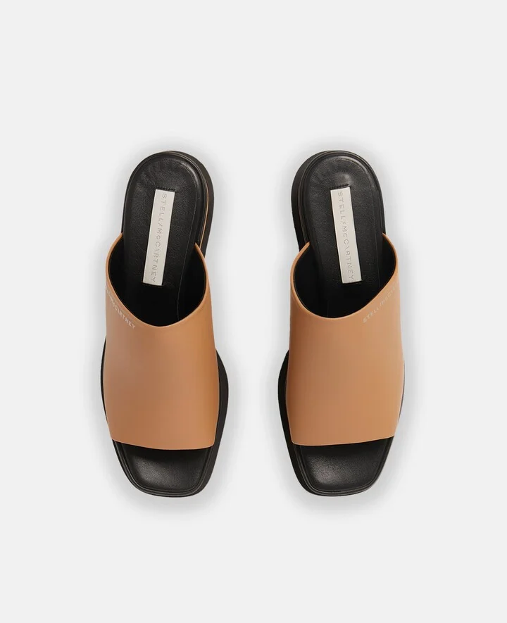 Stella McCartney - Sneak-Elyse Platform Sandals, Woman, Ebony black, Size: 34 - Image 7