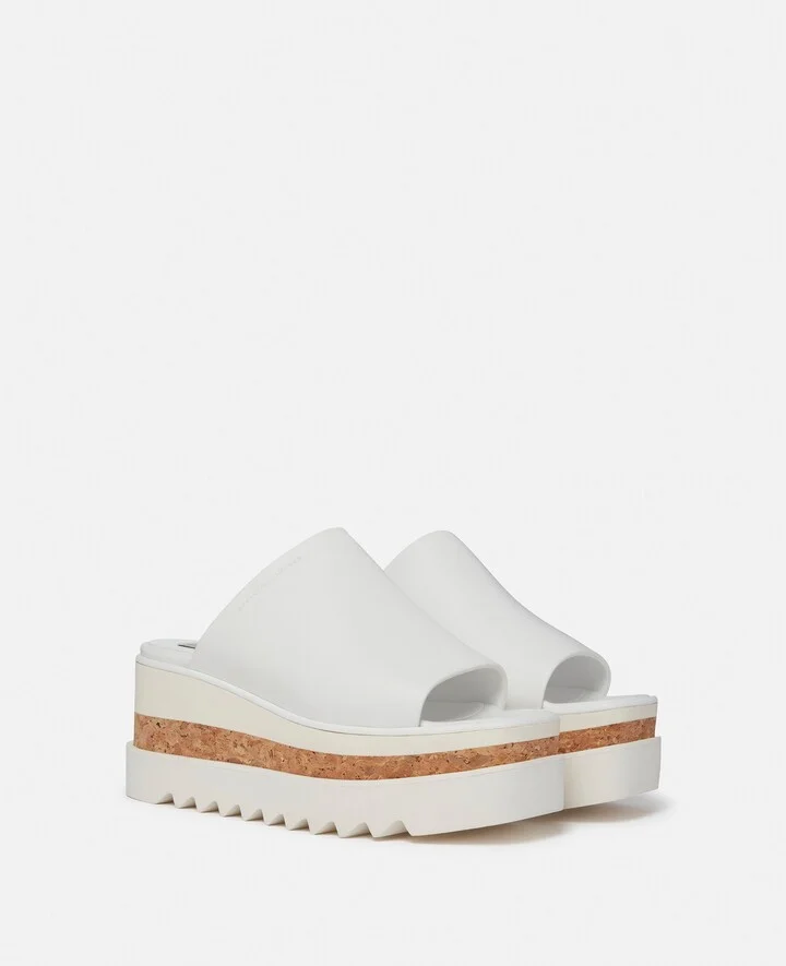 Stella McCartney - Sneak-Elyse Platform Sandals, Woman, Ebony black, Size: 34 - Image 8