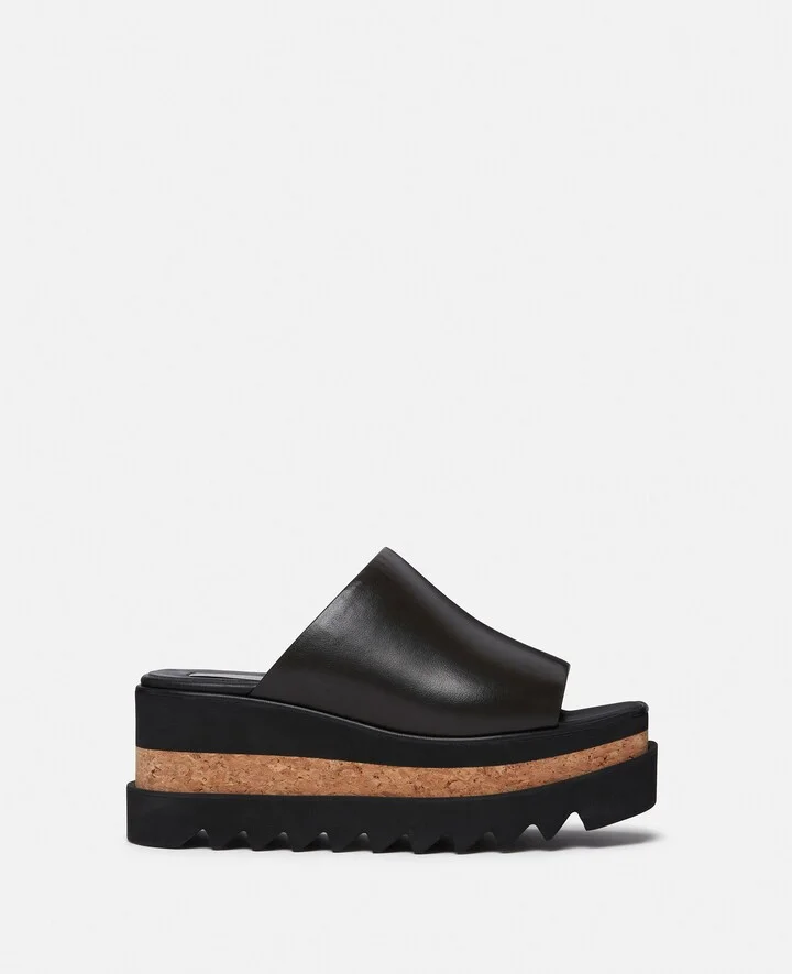 Stella McCartney - Sneak-Elyse Platform Sandals, Woman, Ebony black, Size: 34
