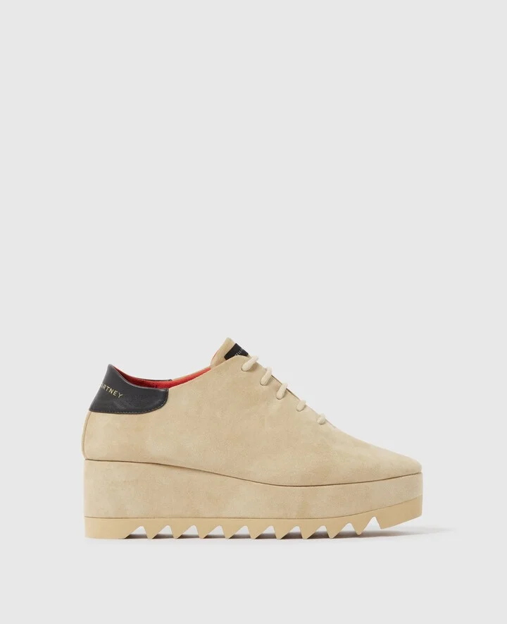 Stella McCartney - Sneak-Elyse Platform Shoes, Woman, Desert, Size: 35