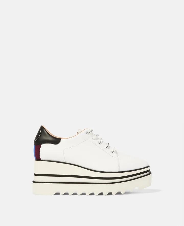 Stella McCartney - Sneak-Elyse Platform Shoes, Woman, White, Size: 34