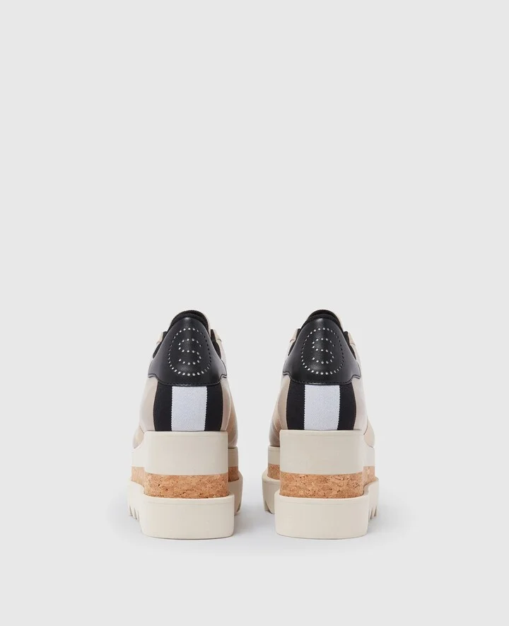 Stella McCartney - Sneak-Elyse Platform Sneakers, Woman, Beige, Size: 39 - Image 3