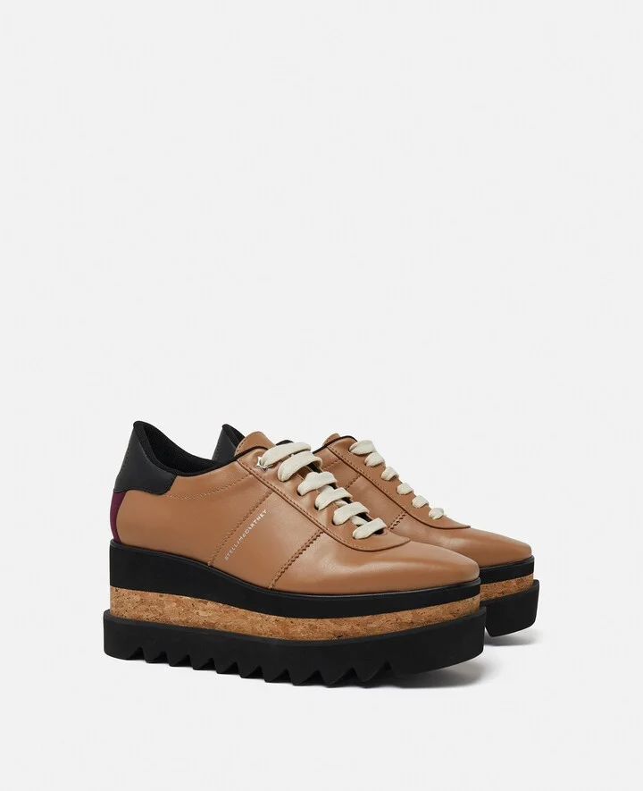 Stella McCartney - Sneak-Elyse Platform Sneakers, Woman, Ebony black, Size: 34h - Image 5