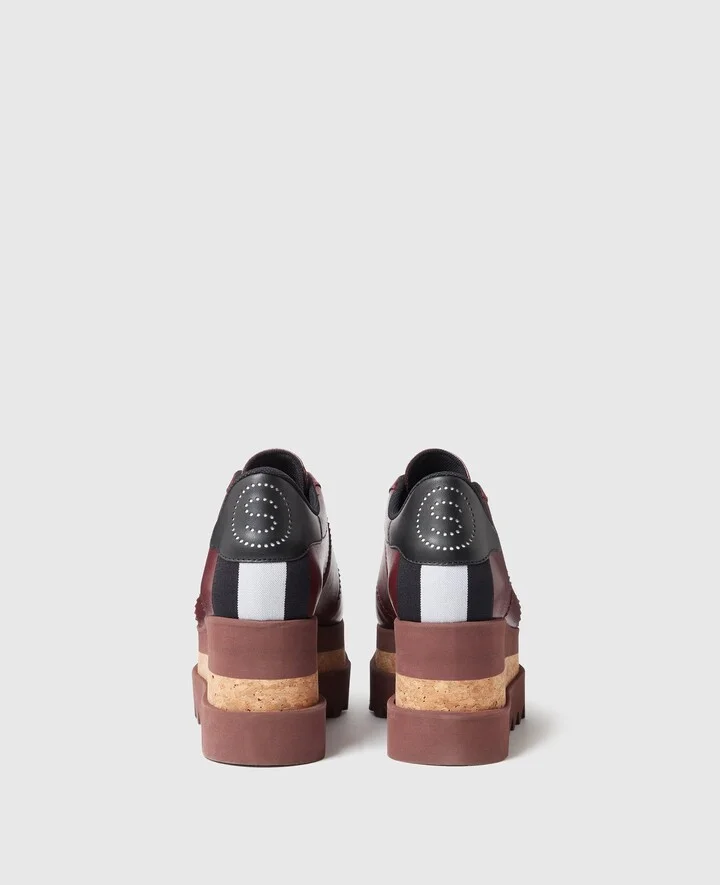 Stella McCartney - Sneak-Elyse Platform Trainers, Woman, Burgundy, Size: 34 - Image 3