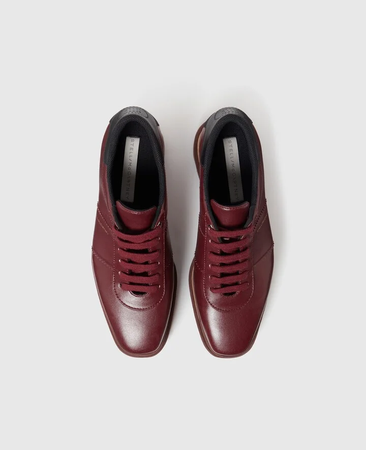 Stella McCartney - Sneak-Elyse Platform Trainers, Woman, Burgundy, Size: 34 - Image 4
