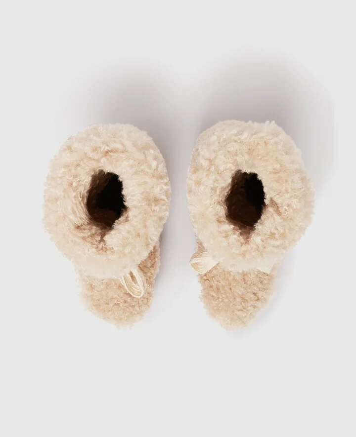 Stella McCartney - Sneak-Elyse Plush Teddy Snow Boots, Woman, Cream, Size: 36 - Image 4