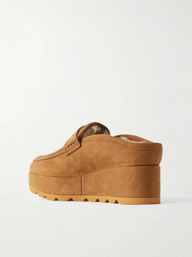 Stella McCartney - Sneak-elyse Slip-on Platform Mules - Brown - Image 3