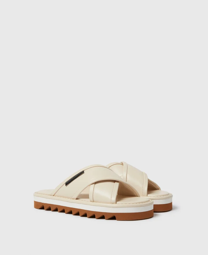 Stella McCartney - Sneak-Elyse Twisted Sandals, Woman, Cream, Size: 35 - Image 2