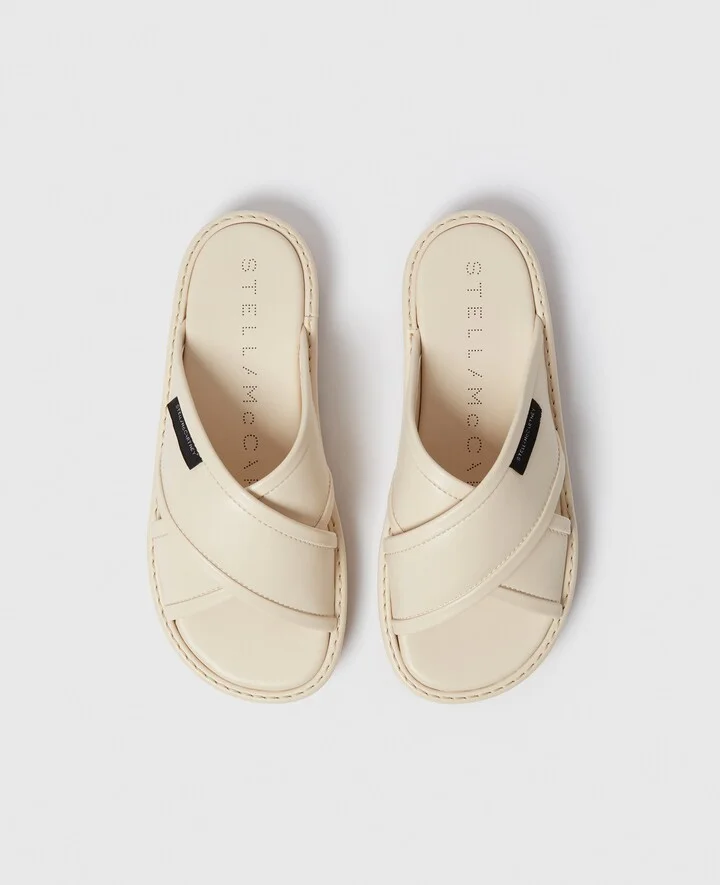 Stella McCartney - Sneak-Elyse Twisted Sandals, Woman, Cream, Size: 35 - Image 4