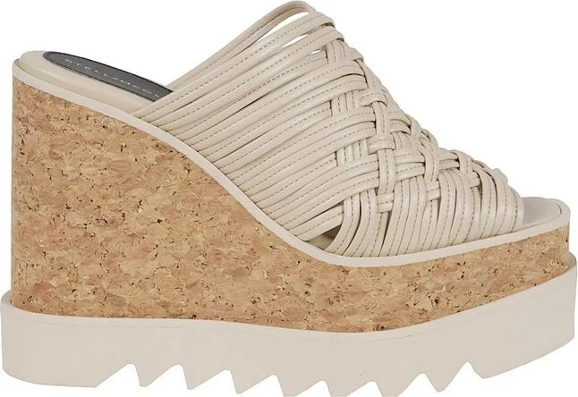 Stella McCartney Sneak-Elyse Woven Platform Wedge Sandals