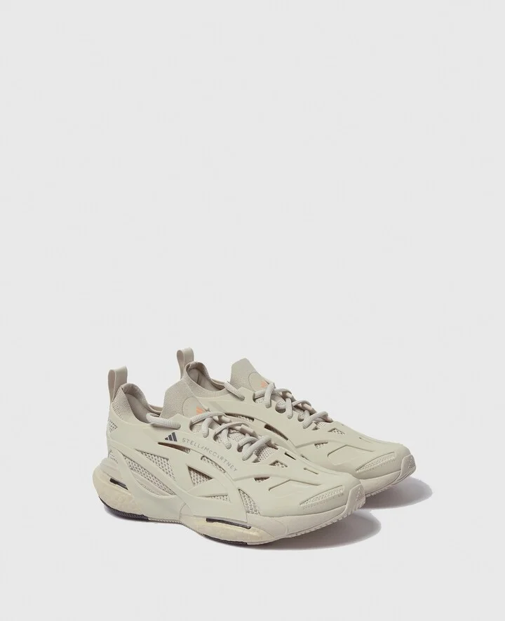 Stella McCartney - Solarglide Running Sneakers, Woman, Gobi Beige/Black, Size: 5 - Image 3
