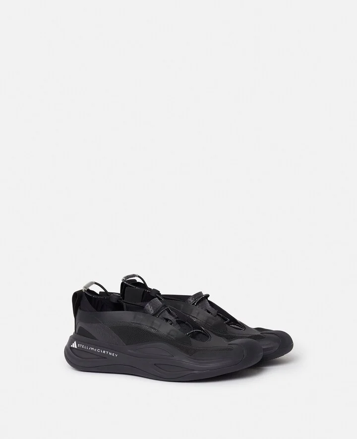 Stella McCartney - Sportswear Low Ground Running Sneakers, Woman, Black, Size: 3h - Image 3