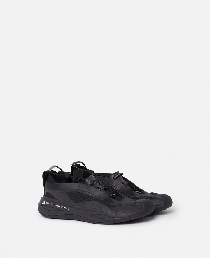 Stella McCartney - Sportswear Low Ground Running Sneakers, Woman, Black, Size: 3h - Image 3