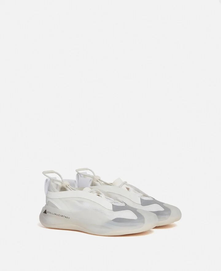 Stella McCartney - Sportswear Low Ground Running Sneakers, Woman, White, Size: 3h - Image 3