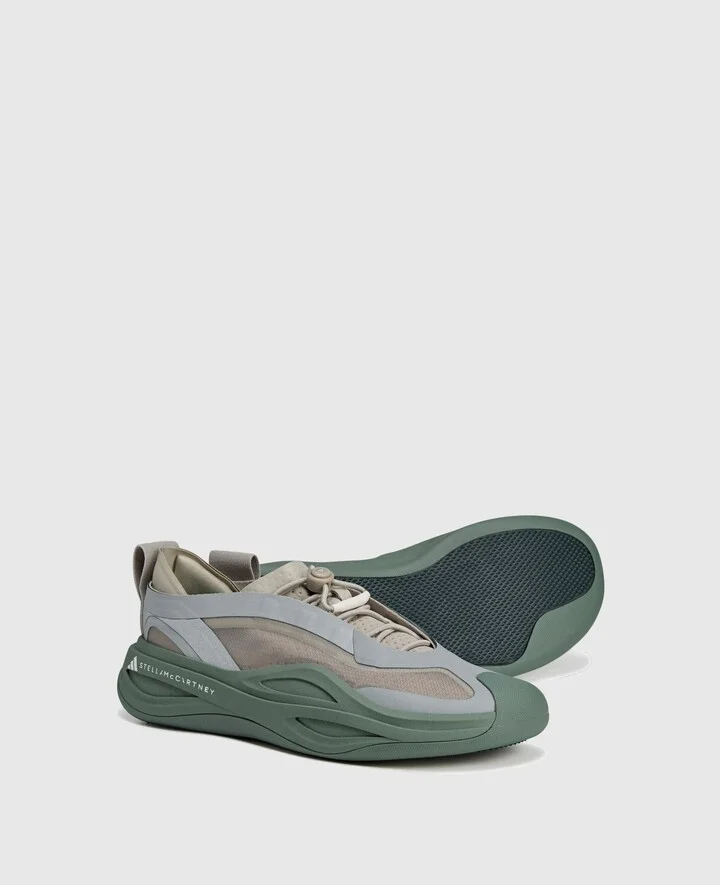 Stella McCartney - Sportswear Low Ground Trainers, Woman, Green, Size: 3h - Image 3