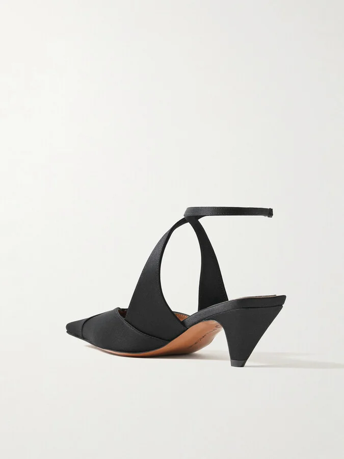 Stella McCartney - Spur Satin Pumps - Black - Image 3