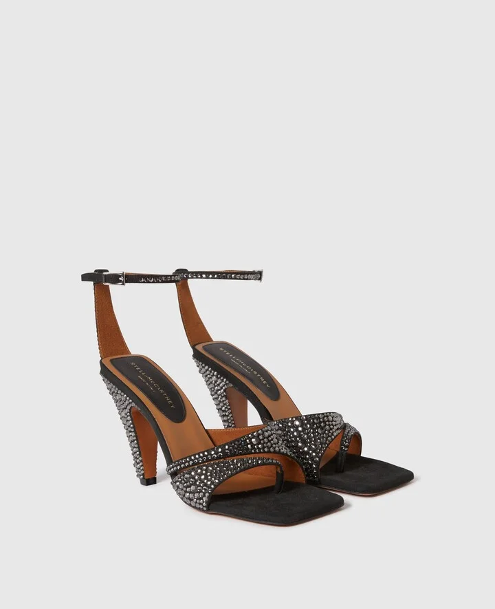 Stella McCartney - Stella Spur Crystal Hotfix Heeled Pump, Woman, Black, Size: 35 - Image 2