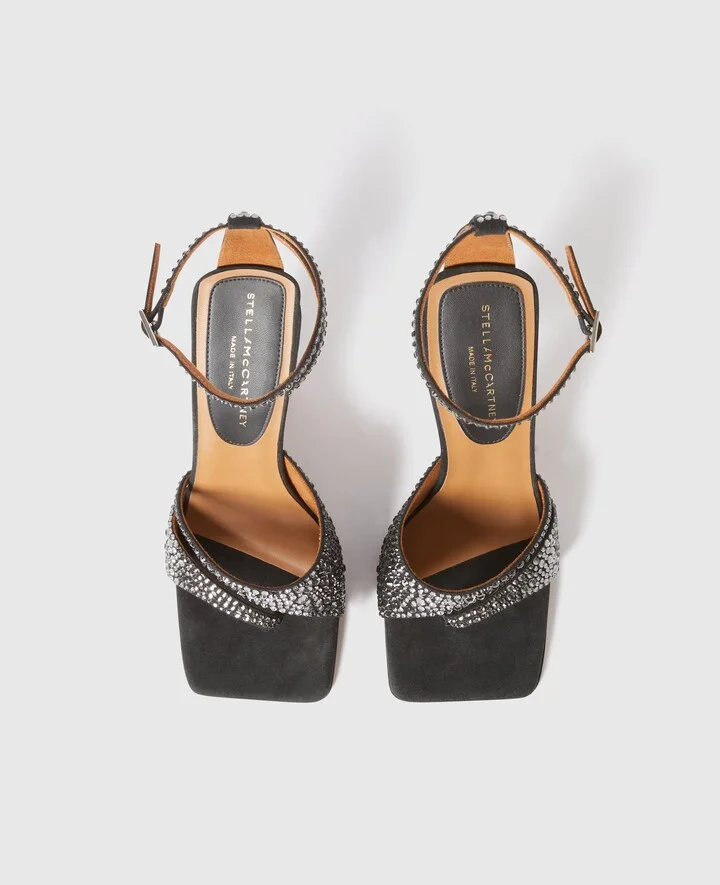 Stella McCartney - Stella Spur Crystal Hotfix Heeled Pump, Woman, Black, Size: 35 - Image 4