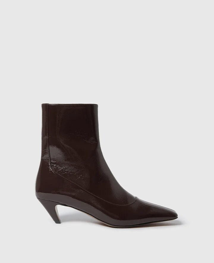 Stella McCartney - Stella Spur Heeled Ankle Boots, Woman, Moka, Size: 35