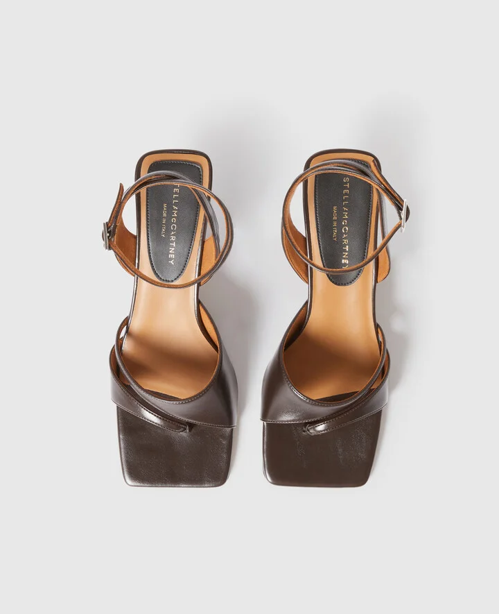 Stella McCartney - Stella Spur Kitten Heels, Woman, Chocolate brown, Size: 35 - Image 4
