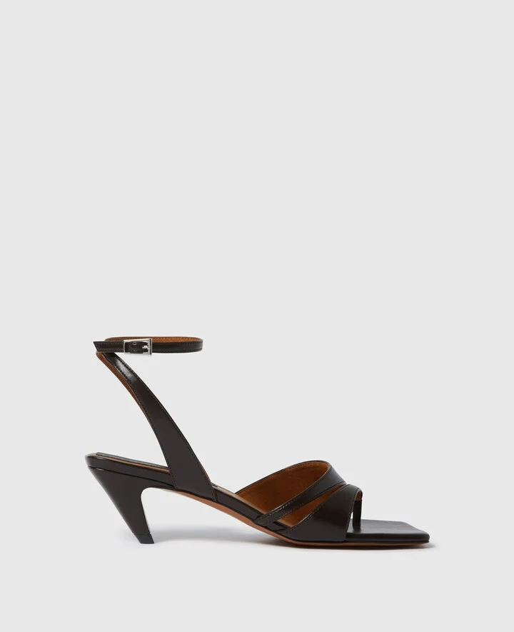 Stella McCartney - Stella Spur Kitten Heels, Woman, Chocolate brown, Size: 35