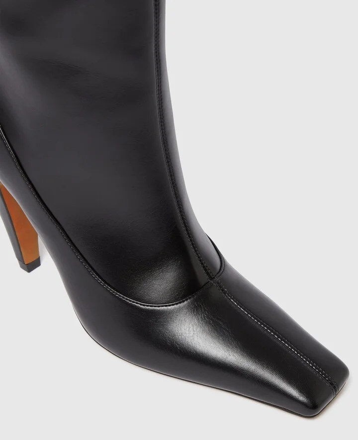 Stella McCartney - Stella Spur Knee-High Heeled Boots, Woman, Black, Size: 35 - Image 4