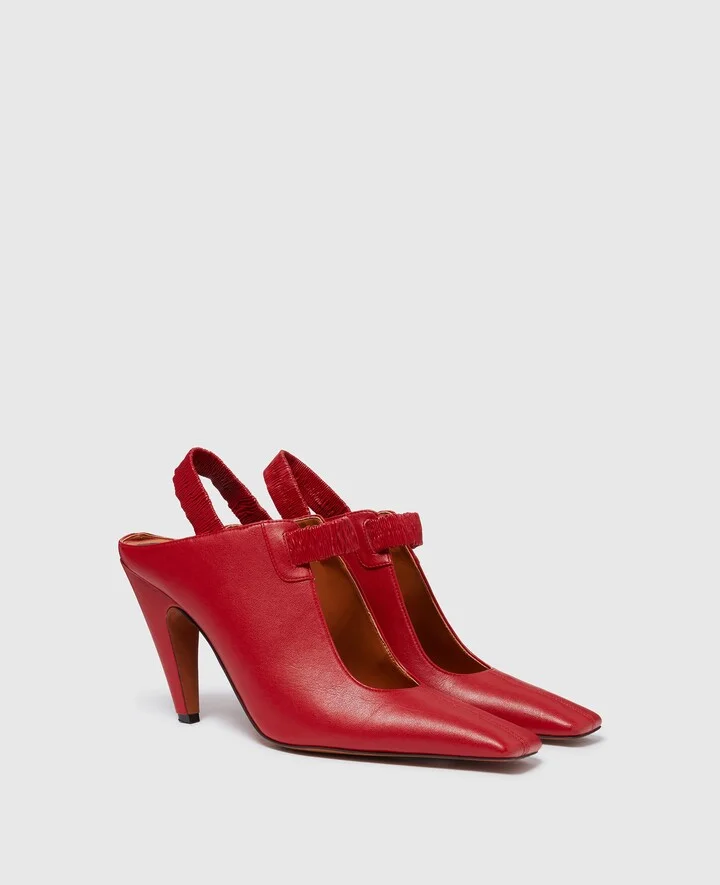 Stella McCartney - Stella Spur Slingbacks, Woman, Red, Size: 38 - Image 3